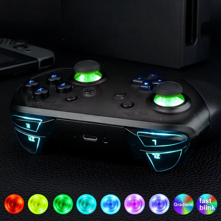 nintendo switch led mod - megamodz controller - black.webp